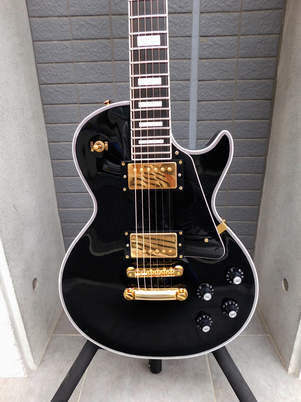 中古　EDWARDS　エドワーズ　E-LP-CTM 　Black　ギグバック付き
