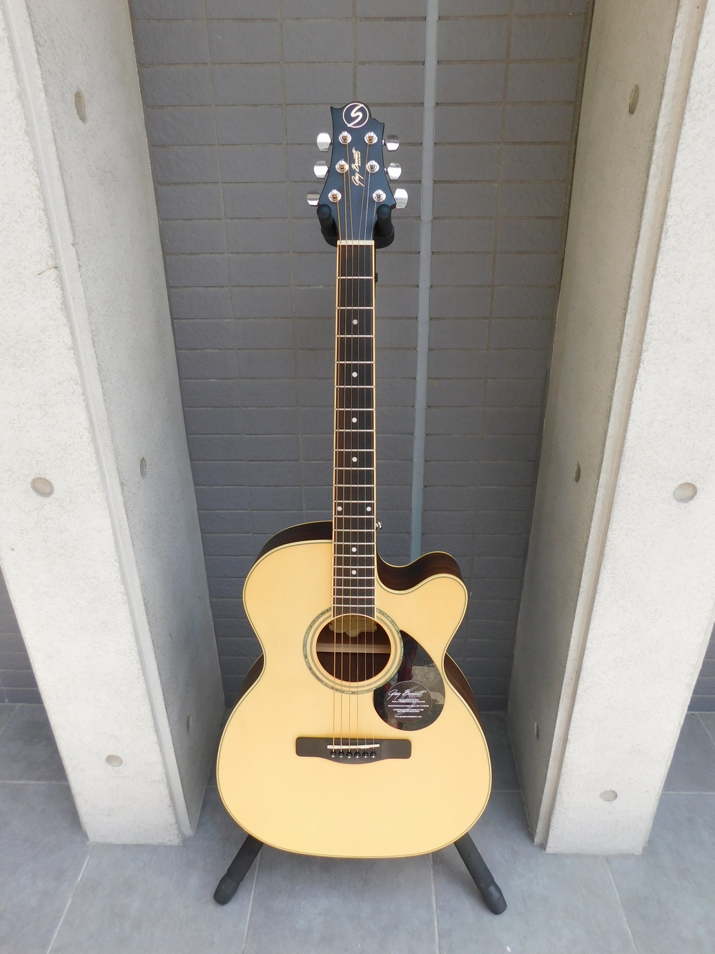 中古　Greg Bennett　グレッグベネット GOM-100RSCE　エレアコ　ソフトケース付き