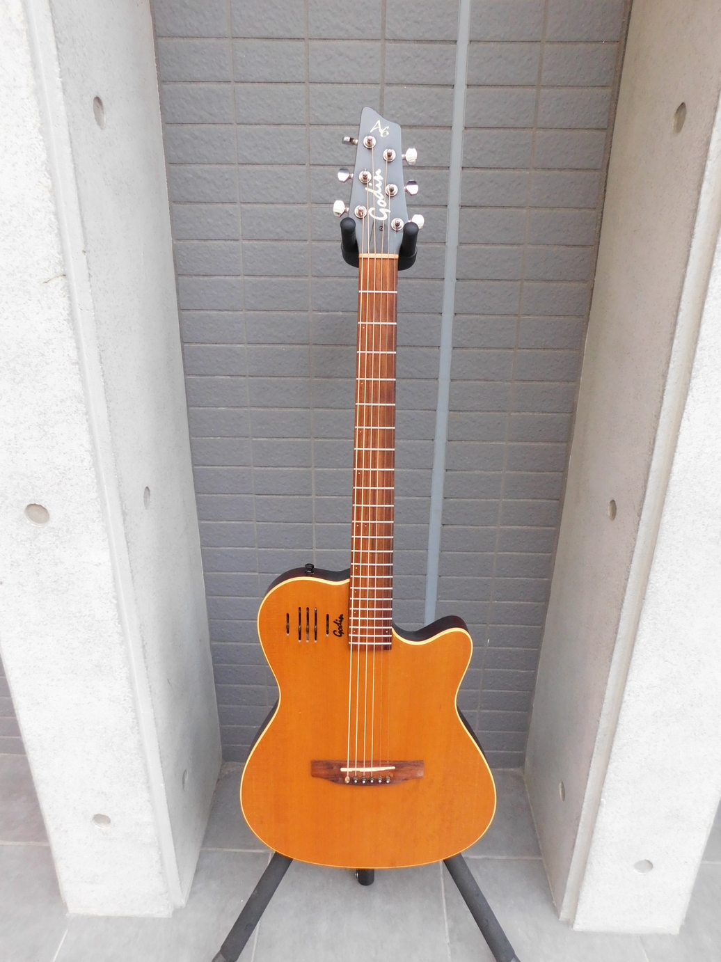 中古　Godin ゴダン A6 Cognac エレアコ　ギグバック付き