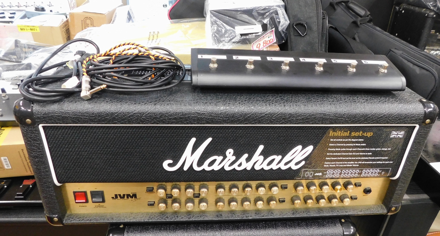 中古　MARSHALL マーシャル JVM410H　ギターアンプ　ヘッド　フットスイッチ付き