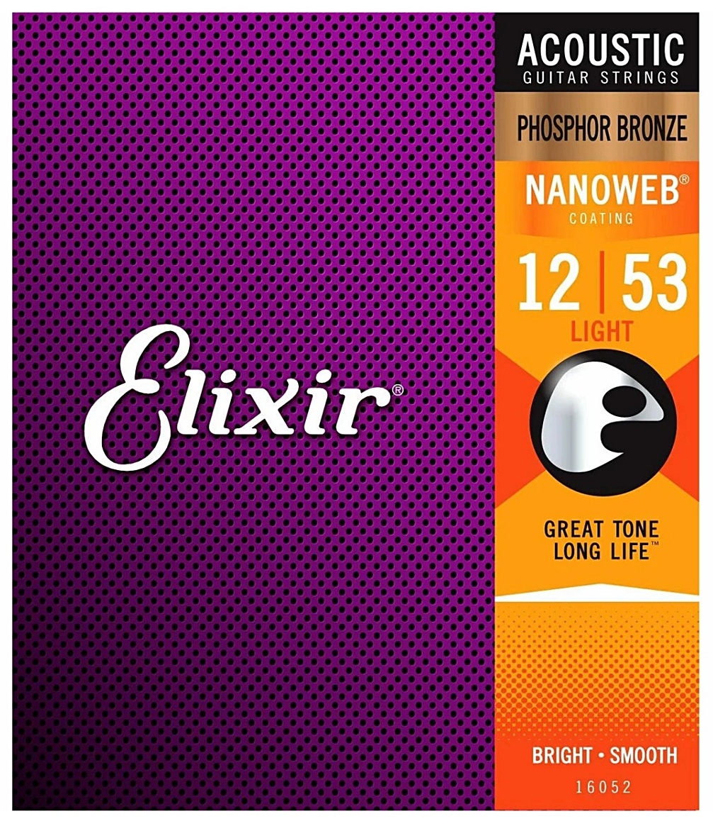 ELIXIR エリクサー NANOWEB Phosphor Bronze Light #16052 アコースティックギター弦
